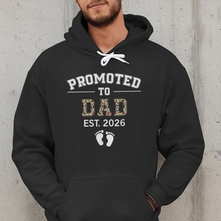 Promoted To Dad Est 2026 For Men Fathers Matching Men Hoodie