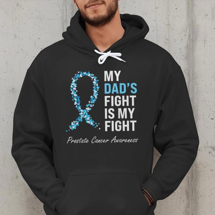 Prostate Cancer Awareness Light Blue Ribbon Dad Survivor Men Hoodie