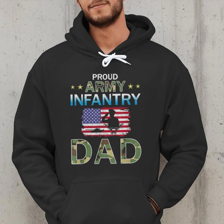 Proud Army Dad-Army Infantry Dad Camouflage Graphics Army Men Hoodie