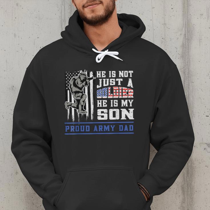 Proud Army Dad Soldier Son Patriotic Veterens Men Hoodie