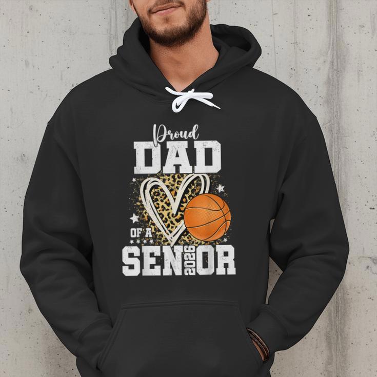 Proud Dad Of A 2026 Senior Basketball Graduation Leopard Men Hoodie