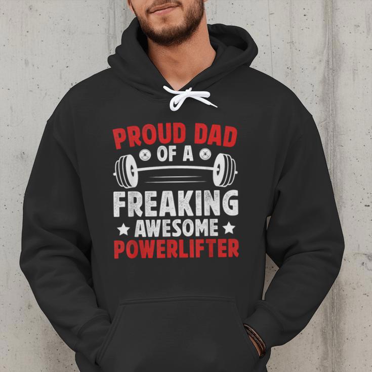 Proud Dad Of A Powerlifter Father Powerlifting Dad Men Hoodie