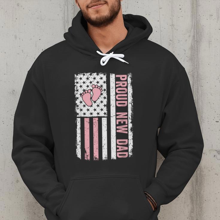 Proud New Dad New Girl Baby Fathers Day First Time Dad Men Hoodie