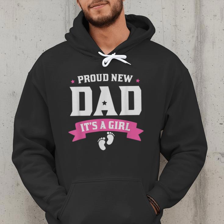 Proud New Dad Its A Girl Baby Gender Announcement Men Hoodie