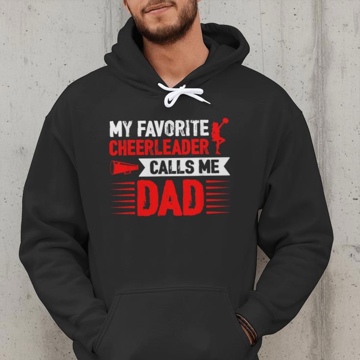 Red Cheer Dad Family Father Cheerleader Squad Men Hoodie