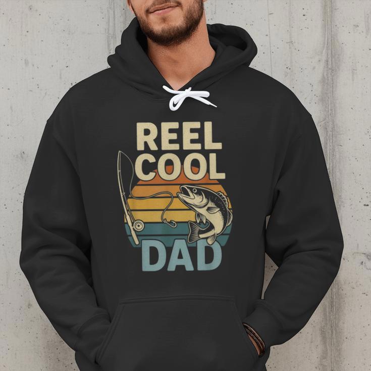 Reel Cool Dad Fathers Day Fishing Outdoors Men Hoodie