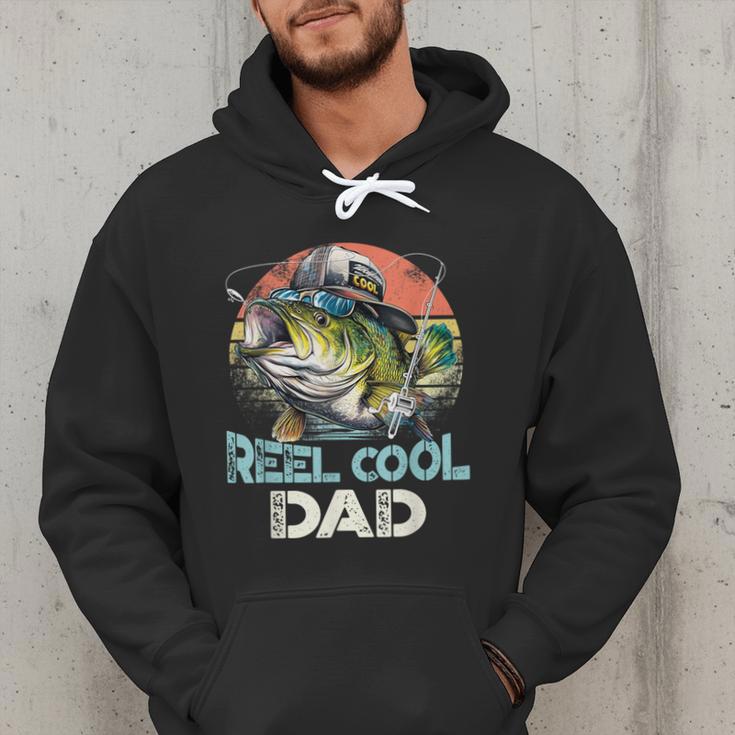Reel Cool Dad Fishing Vintage Retro Father's Day Men Hoodie