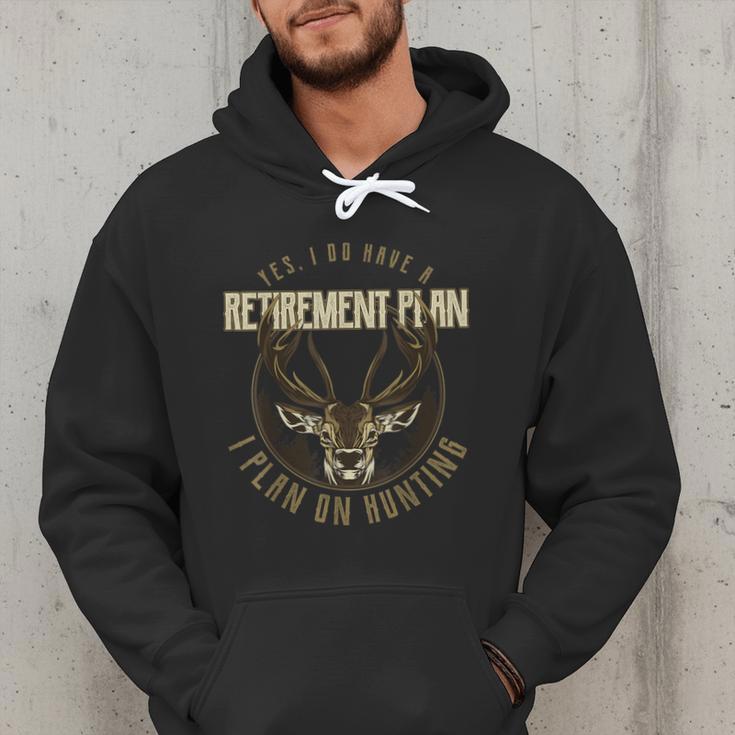 Retirement Grandpa Hunting Deer Elk Retired Hunter Dad Men Hoodie