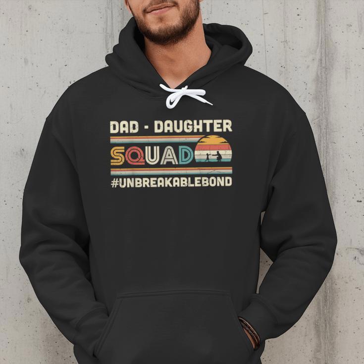 Retro Dad Daughter Squad Unbreakable Bond Father Daughter Men Hoodie