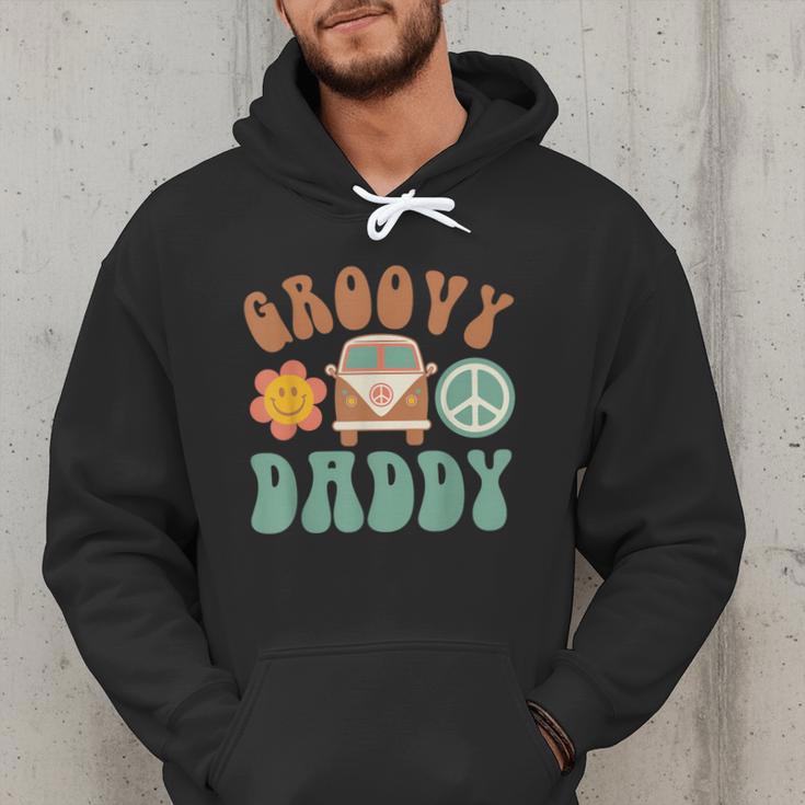 Retro Groovy Daddy Matching Family Birthday Party Men Hoodie