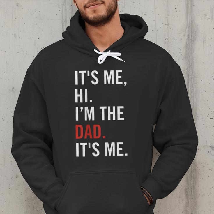 Retro It's Me Hi I'm The Dad It's Me For Dad Men Hoodie