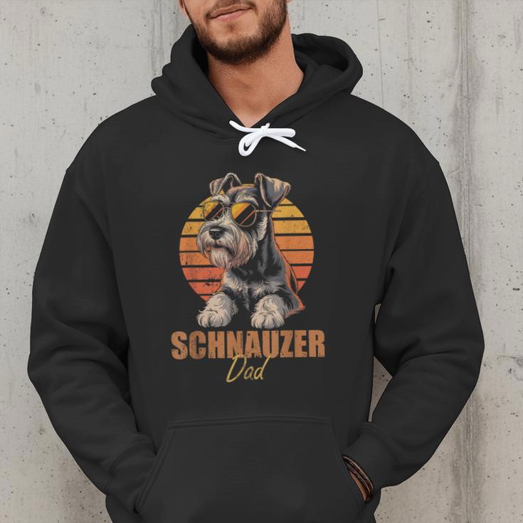 Retro Miniature Schnauzer Dad Vintage Dog Lovers Men Hoodie