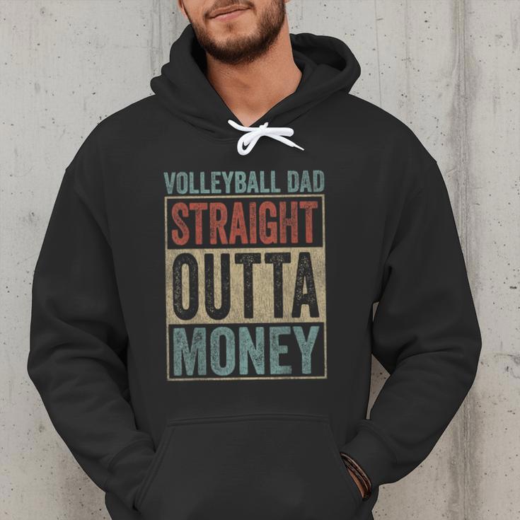 Retro Volleyball Dad Straight Outta Money Men Hoodie