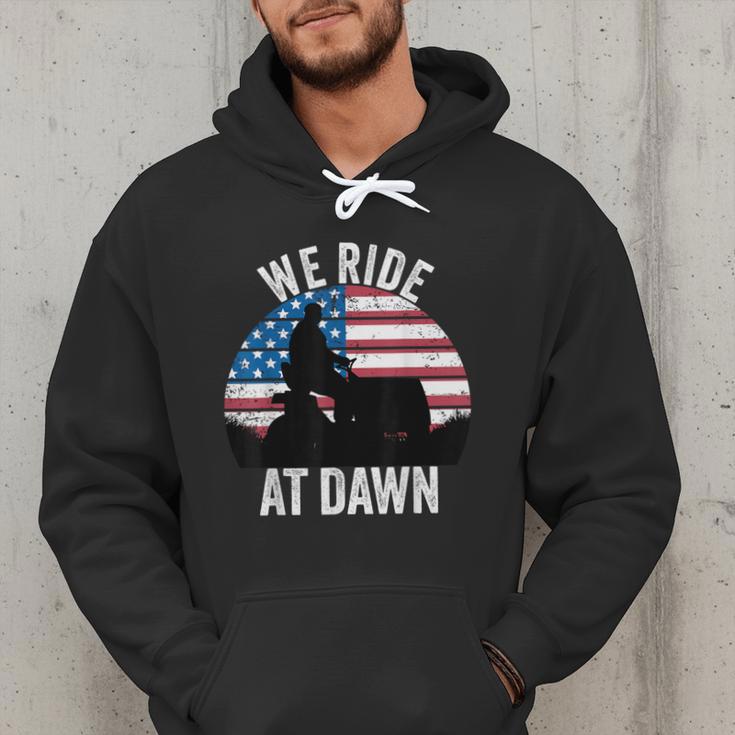 We Ride At Dawn Lawnmower Lawn Mowing Dad Vintage Men Men Hoodie