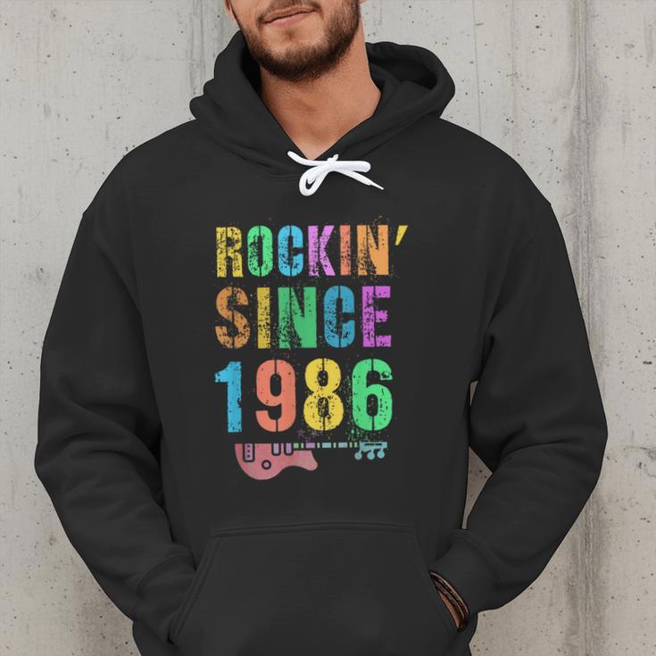 Rockin' Since 1986 Vintage Rockstar 40th Birthday Mom Dad 40 Men Hoodie Rockin' Since 1986 Vintage Rockstar 40th Birthday Mom Dad 40 Men Hoodie
