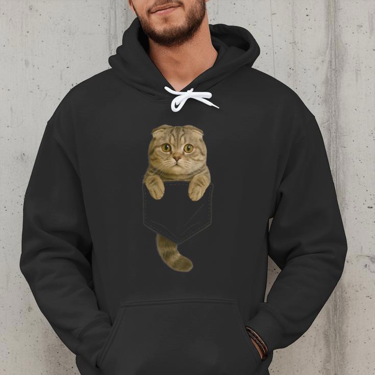 Scottish Fold Cat Pocket Cat Mom Cat Dad Cat Lover Men Hoodie