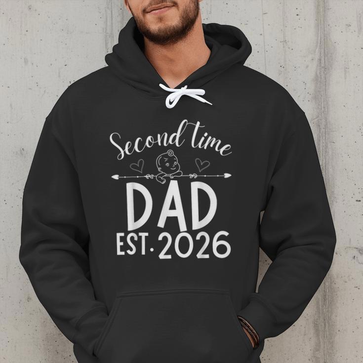Second Time Dad Est 2026 Pregnancy Announcement Baby Daddy Men Hoodie