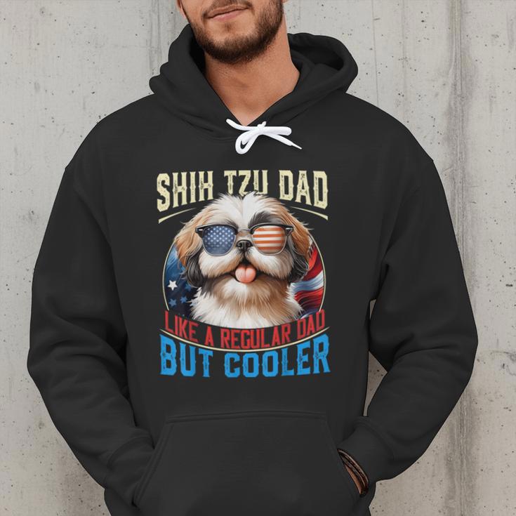 Shih Tzu Dad Like A Regular Dad But Cooler Dog Father's Day Men Hoodie