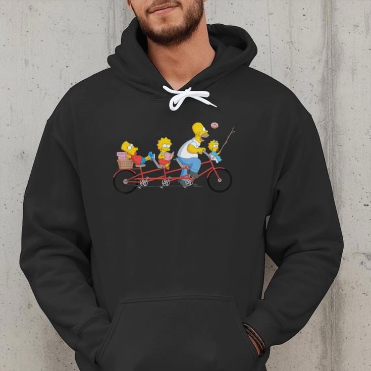 The Simpsons Father's Day Homer And Kids Bike Ride With Dad Men Hoodie The Simpsons Father's Day Homer And Kids Bike Ride With Dad Men Hoodie