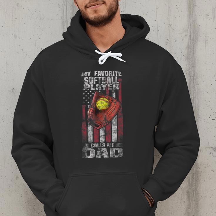 Softball Dad My Favorite Softball Player Calls Me Dad Men Hoodie Softball Dad My Favorite Softball Player Calls Me Dad Men Hoodie