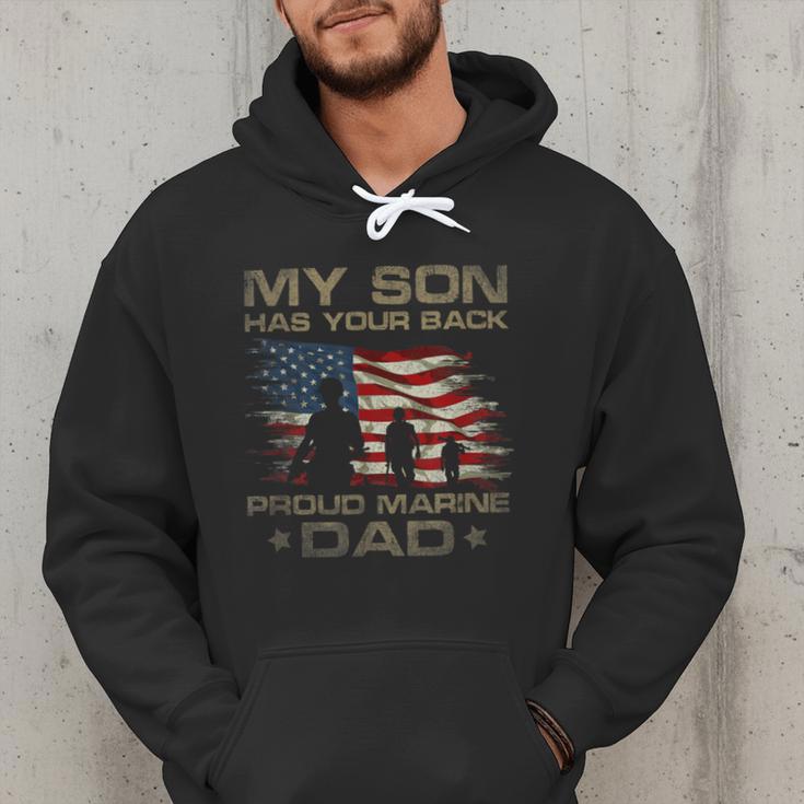 My Son Has Your Back Marine Dad Camouflage Men Hoodie