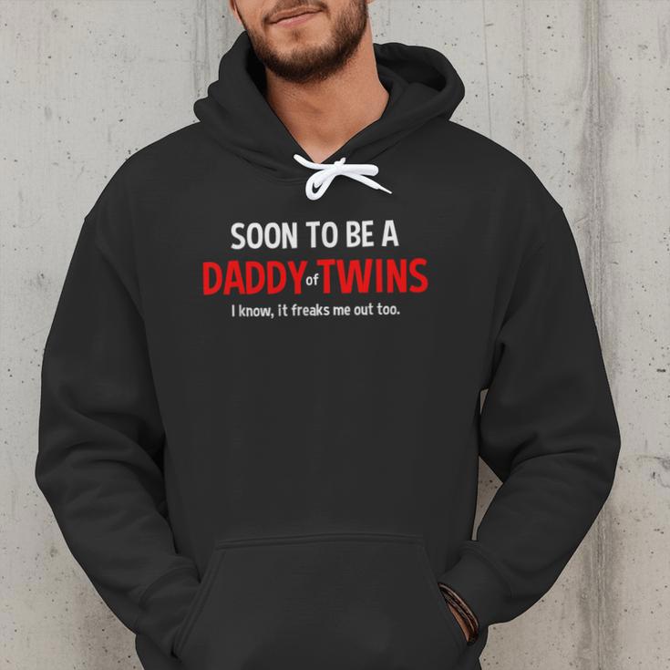 Soon To Be A Daddy Of Twins Expecting Father Men Hoodie