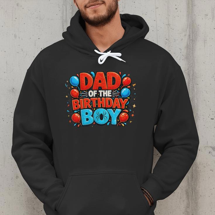 Spider Birthday Party Dad Of The Birthday Boys Spider Webs Men Hoodie