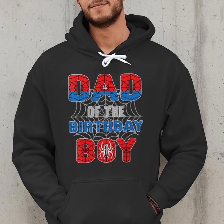 Spider Web Birthday Party Dad Of The Birthday Boy Men Hoodie