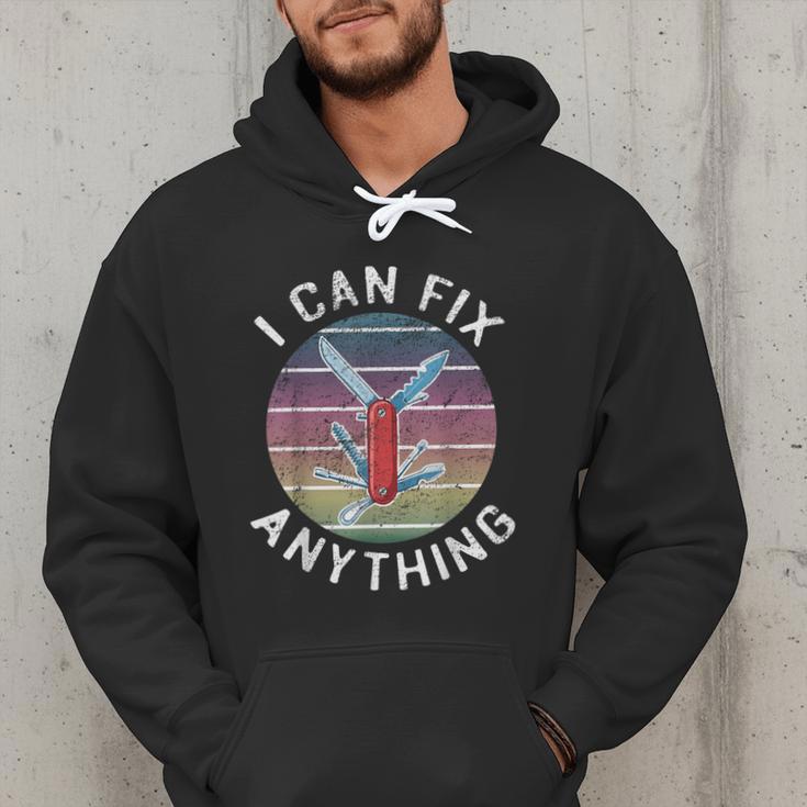 Swiss Army Knife DIY Dad Fathers Day Fix Anything Handyman Men Hoodie