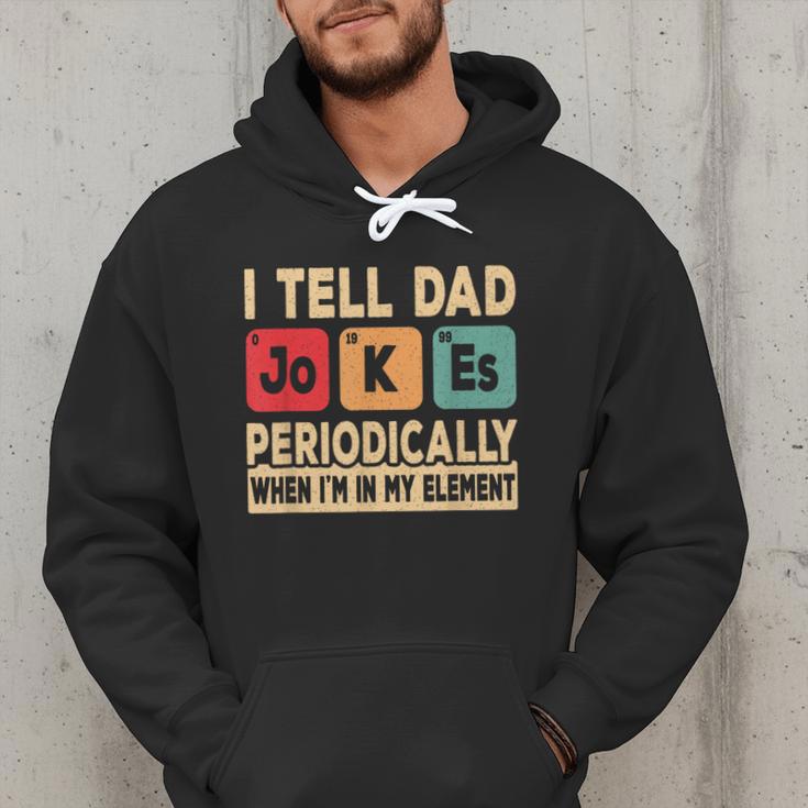 I Tell Dad Jokes Periodically Retro Papa Fathers Day Men Men Hoodie
