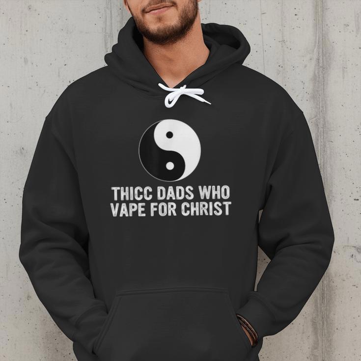 Thicc Dads Who Vape For Christ Father Day Men Hoodie