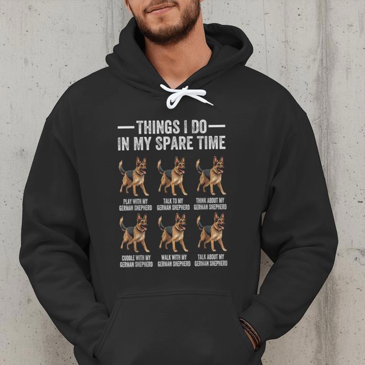 Things I Do In My Spare Time German Shepherd Dog Dad Mom Men Hoodie