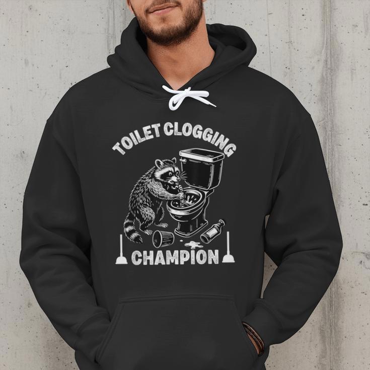 Toilet Clogging Champion Dad Joke Raccoon Trash Panda Men Hoodie Toilet Clogging Champion Dad Joke Raccoon Trash Panda Men Hoodie