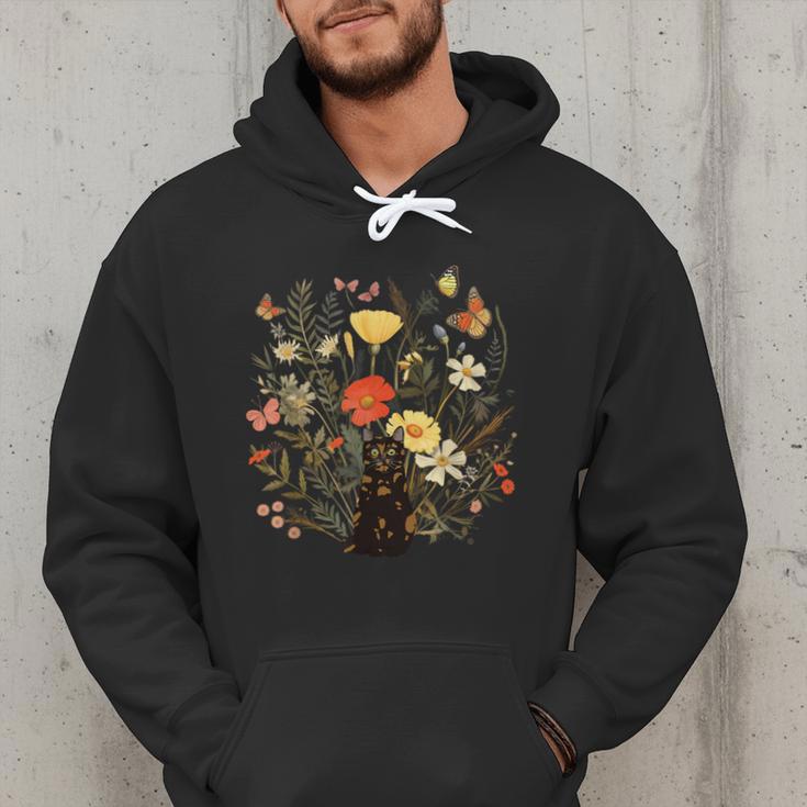 Tortie Cat Owner Flowers Tortie Cat Mom Tortie Cat Dad For Men Women Kids Men Hoodie