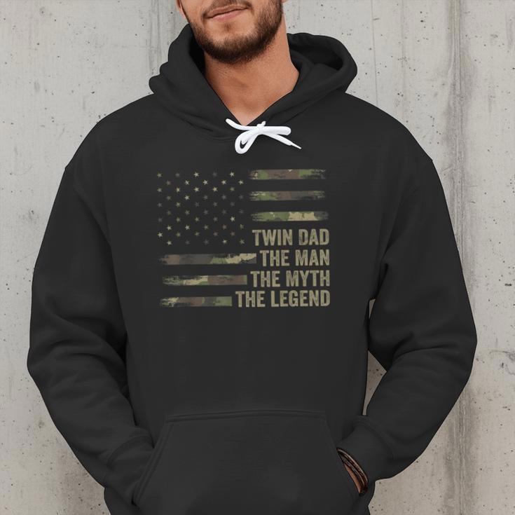 Twin Dad Camo USA Flag Twin Dad The Man The Myth The Legend Men Hoodie