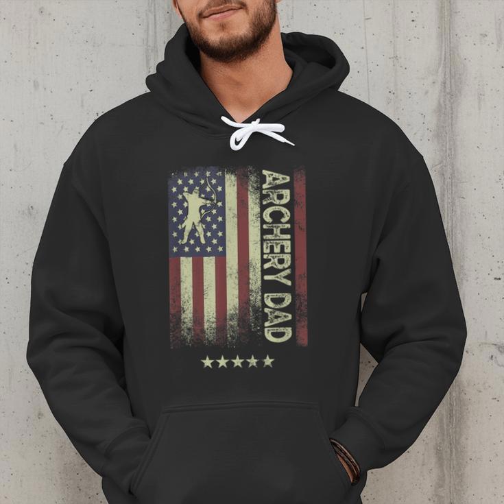 USA American Flag Archery Dad Men Hoodie