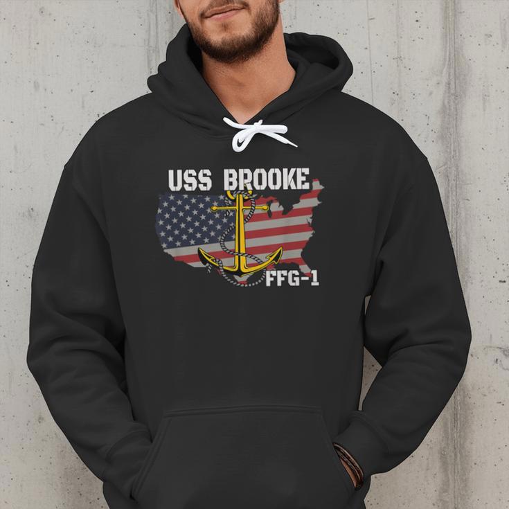 USS Brooke FFG-1 Frigate Veterans Day Son Father Grandpa Dad Men Hoodie USS Brooke FFG-1 Frigate Veterans Day Son Father Grandpa Dad Men Hoodie