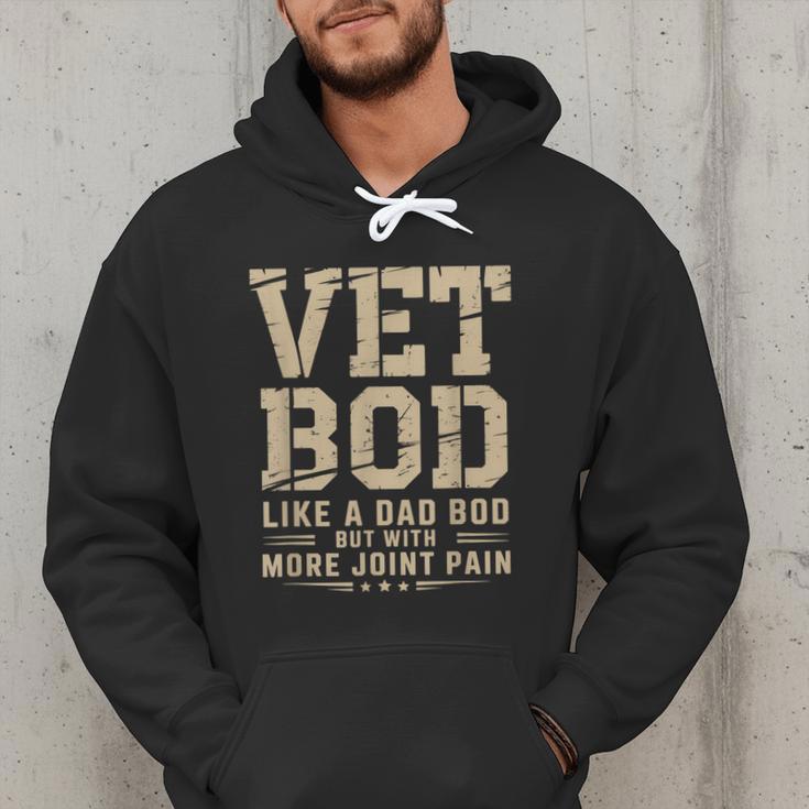 Vet BOD Like A Dad Bob Military Veteran Humor Men Hoodie Vet BOD Like A Dad Bob Military Veteran Humor Men Hoodie