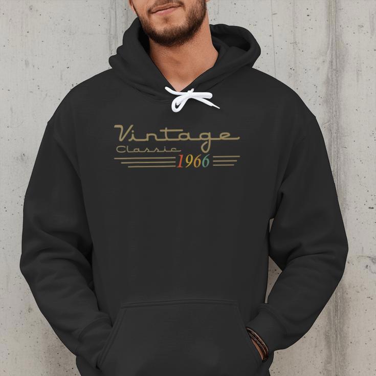 Vintage 1966 Retro 60th Birthday Classic 60 Year Old Men Dad Men Hoodie