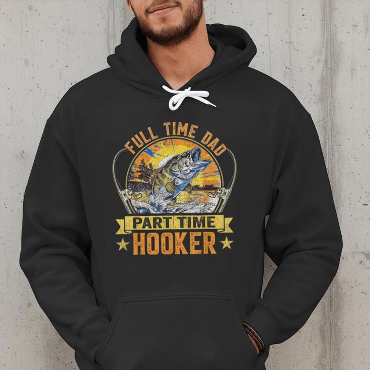 Vintage Father's Day Fishing Full Time Dad Part Time Hooker Men Hoodie Vintage Father's Day Fishing Full Time Dad Part Time Hooker Men Hoodie