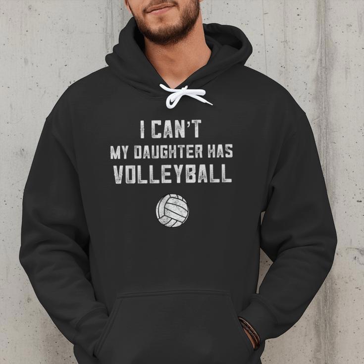 Volleyball Dad Men I Can't My Daughter Has Volleyball Mom Small Men Hoodie