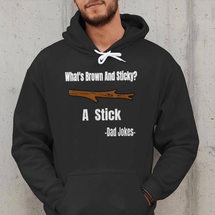 What's Brown And Sticky A Stick -Dad Jokes- Men Hoodie