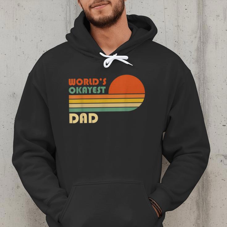 World's Okayest Dad Father Retro Vintage Men Hoodie