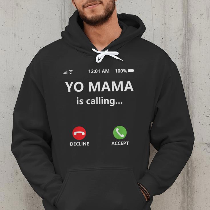 Yo Mama Is Calling Shirt Mom Shirts For DadCall Mom Men Hoodie