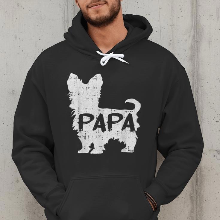 Yorkshire Terrier Papa Dog Puppy Doggie Pet Lover Yorkie Dad Men Hoodie