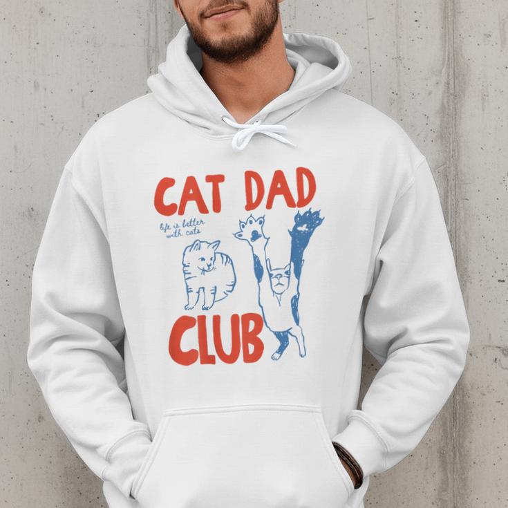 ON Back Cat Dad Club Life Is Better With Cats Father's Day Men Hoodie