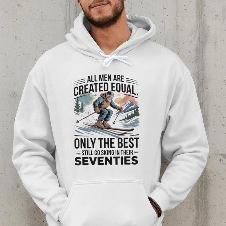 Only The Best Still Go Skiing In Their Seventies Men Dad Men Hoodie