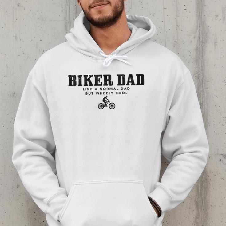 Biker Dad Mountain Bike MTB Father's Day Cyclist Men Hoodie
