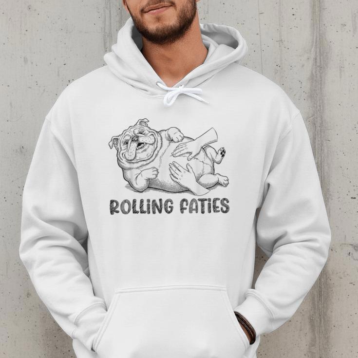 Bulldog Rolling Fatties Dog Mom Dad Owner Men Hoodie