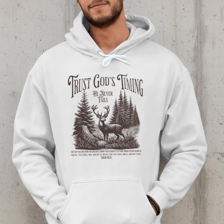 Christian Jesus Bible Verse Deer Elk Buck Hunting Dad Hunter Men Hoodie